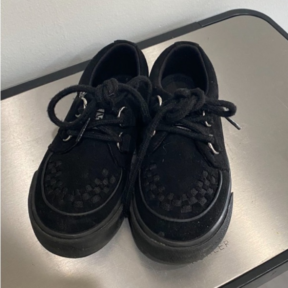 Toddler Size 10 TUK Punk Rock Shoes Black Sneaker Creeper